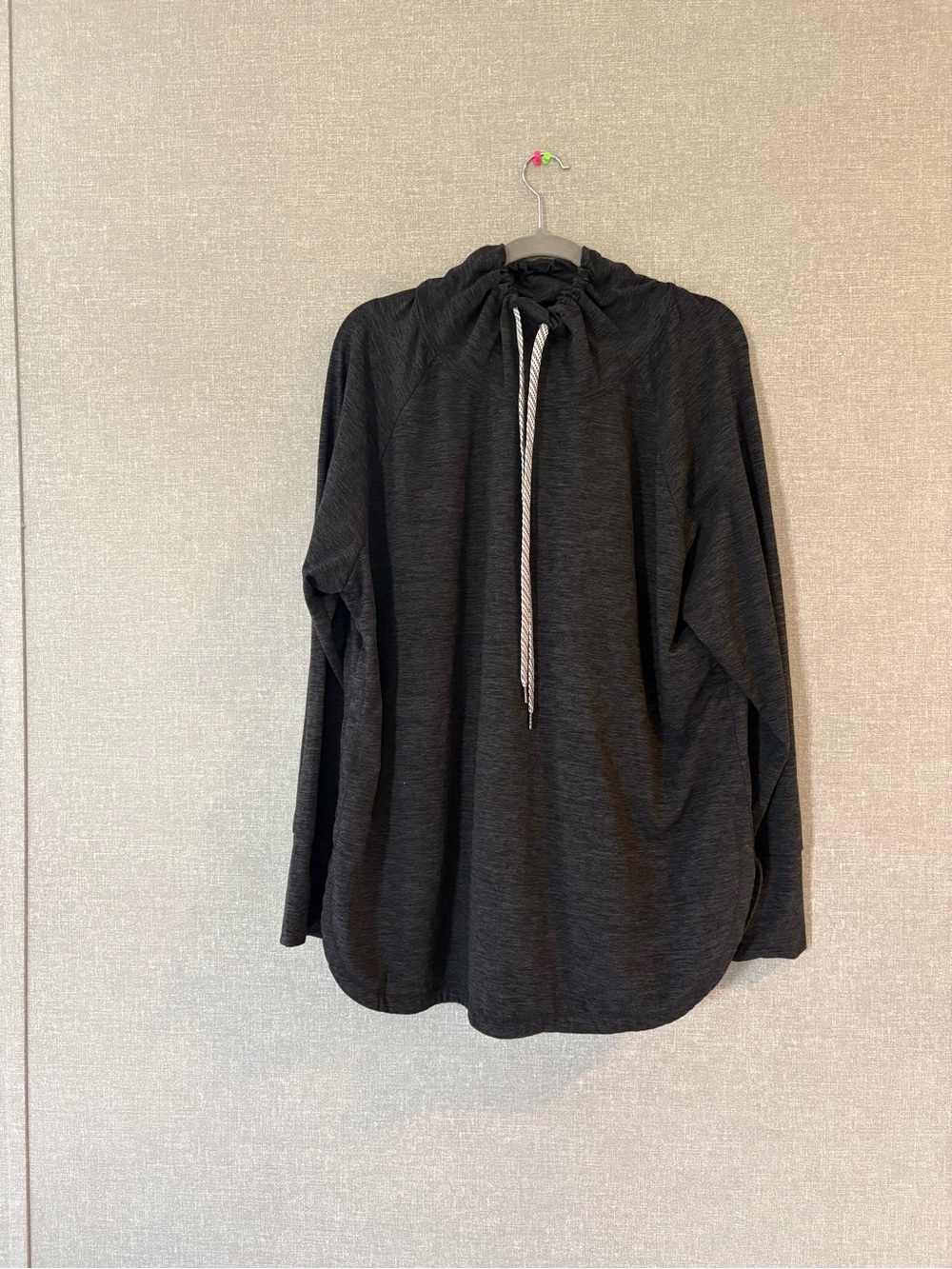 Member’s  Mark Charcoal Hooded Pullover with Contrast Drawcord